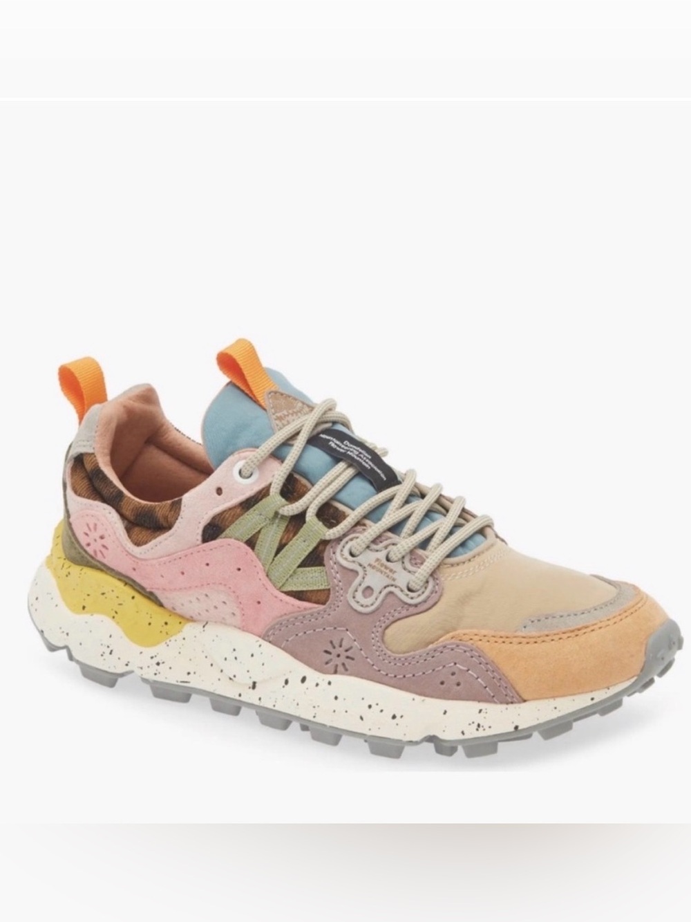 NWT Flower Mountain Yamano 3 Sneaker in Leopard- Light Mustard - Grey - Cipria - Picture 3 of 16